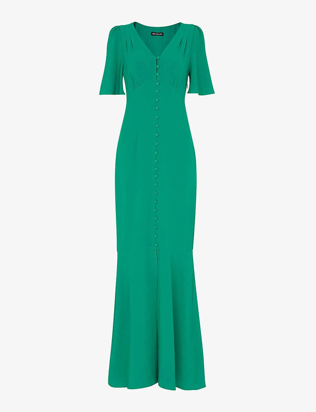 Whistles Molly Button-through V-neck Stretch-crepe Maxi Dress 1 Whistles Molly Button-through V-neck Stretch-crepe Maxi Dress