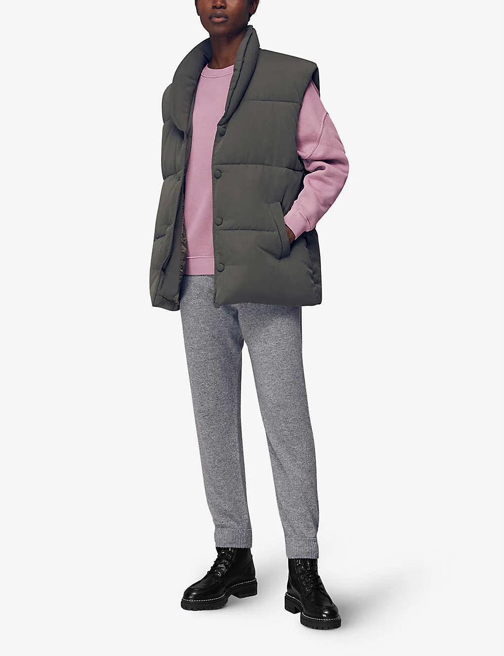 Whistles Denim-pocket Cotton-jersey Sweatshirt 2 Whistles Denim-pocket Cotton-jersey Sweatshirt - Image 2