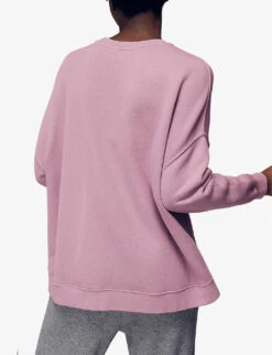 Whistles Denim-pocket Cotton-jersey Sweatshirt 8 Whistles Denim-pocket Cotton-jersey Sweatshirt -The Fashion Shop R03896673 PALEPINK ALT03