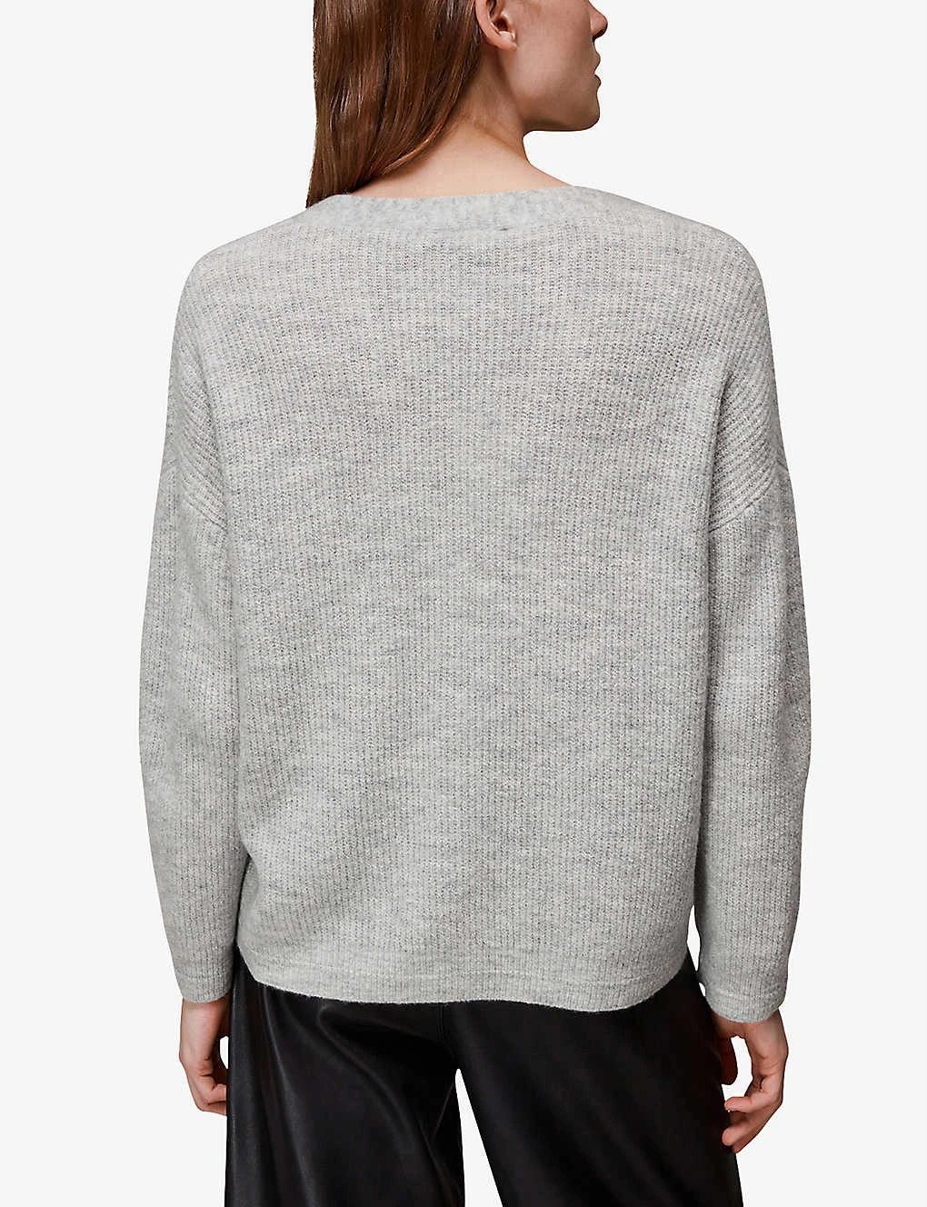 Whistles Ribbed V-neck Knit Cardigan 4 Whistles Ribbed V-neck Knit Cardigan - Image 4