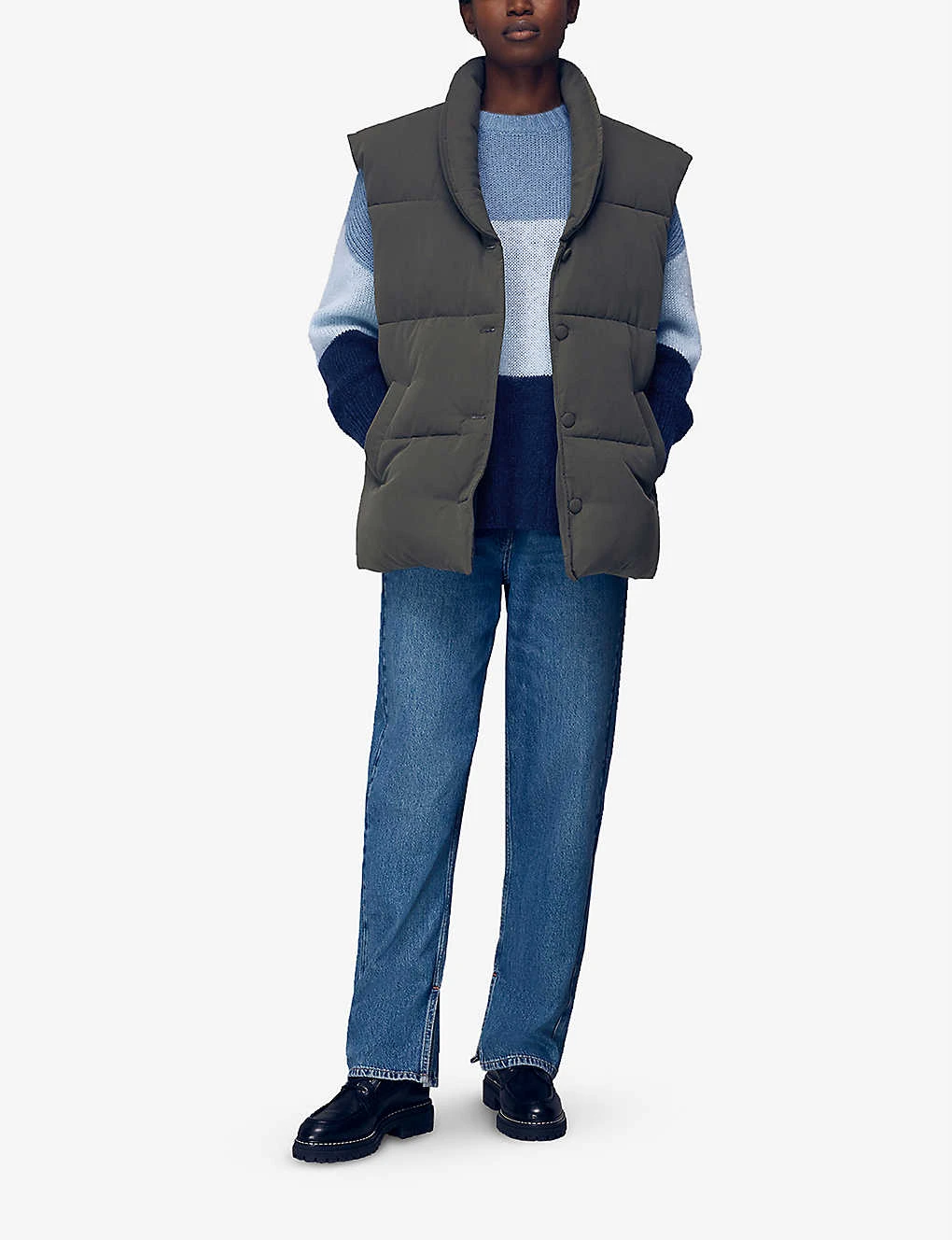 Whistles Colour-block Stripe-design Mohair Jumper 2 Whistles Colour-block Stripe-design Mohair Jumper - Image 2