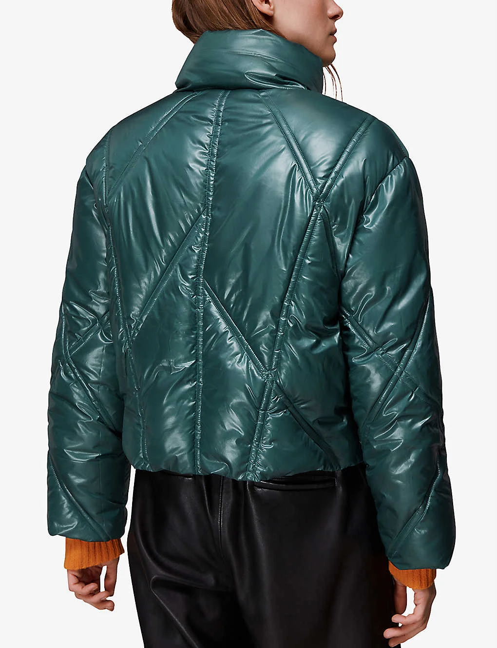 Whistles Elkie Quilted Glossy Shell Jacket 4 Whistles Elkie Quilted Glossy Shell Jacket - Image 4