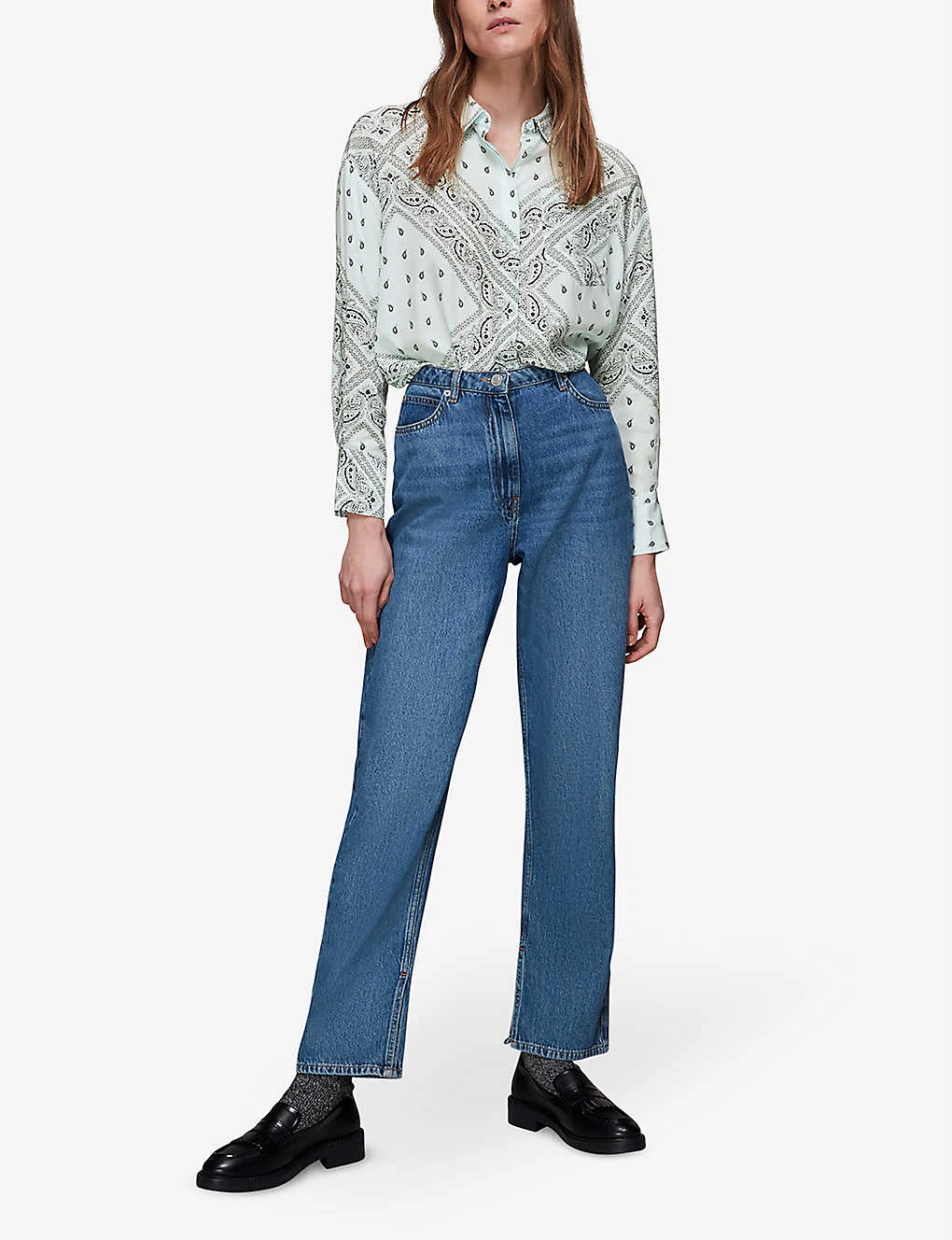 Whistles Bandana Print Oversized Woven Shirt 2 Whistles Bandana Print Oversized Woven Shirt - Image 2