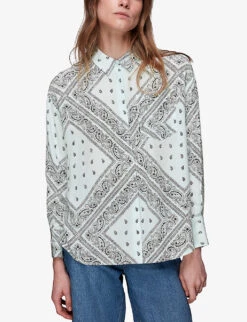 Whistles Bandana Print Oversized Woven Shirt 6 Whistles Bandana Print Oversized Woven Shirt -The Fashion Shop R03904109 MULTICOLOURED ALT02