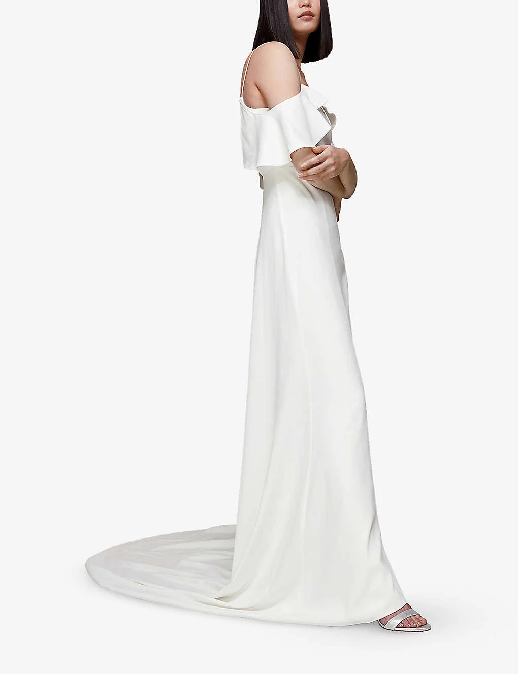 Whistles Esther Off-the-shoulder Crepe Wedding Dress 2 Whistles Esther Off-the-shoulder Crepe Wedding Dress - Image 2