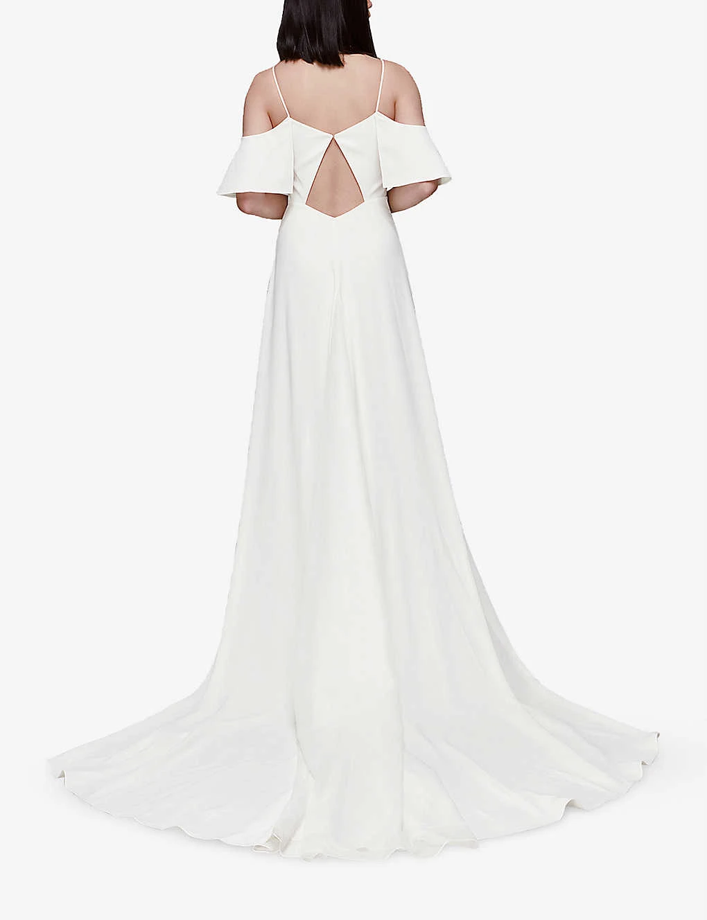 Whistles Esther Off-the-shoulder Crepe Wedding Dress 3 Whistles Esther Off-the-shoulder Crepe Wedding Dress - Image 3