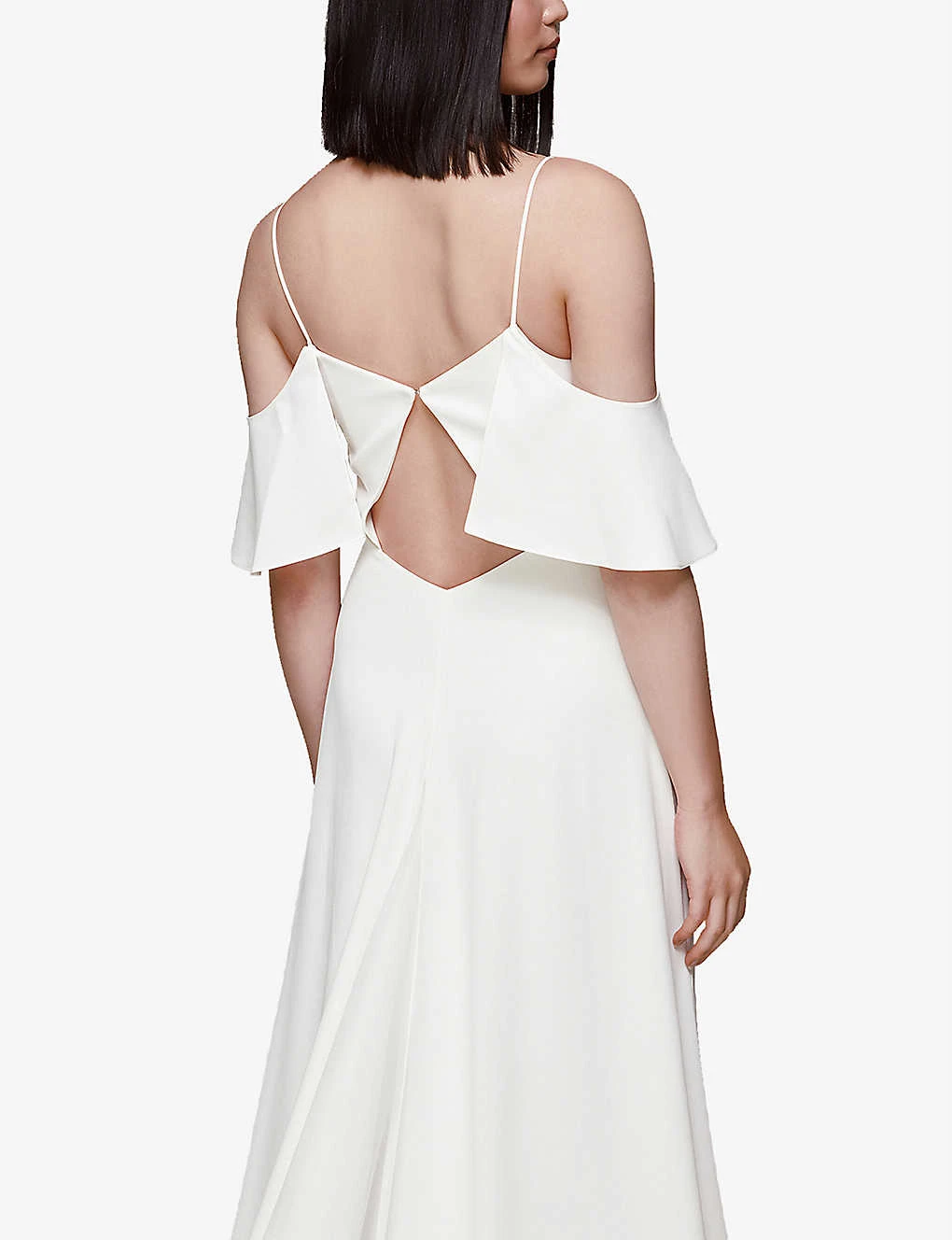 Whistles Esther Off-the-shoulder Crepe Wedding Dress 4 Whistles Esther Off-the-shoulder Crepe Wedding Dress - Image 4