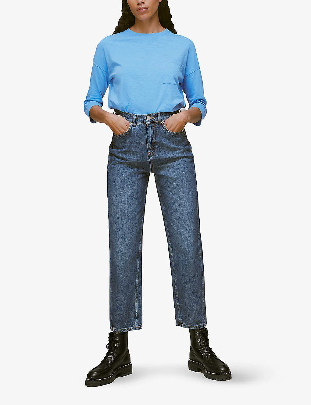 Whistles Pocket-embellished Relaxed Fit Organic Cotton Top 2 Whistles Pocket-embellished Relaxed Fit Organic Cotton Top - Image 2