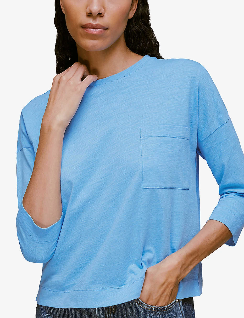 Whistles Pocket-embellished Relaxed Fit Organic Cotton Top 3 Whistles Pocket-embellished Relaxed Fit Organic Cotton Top - Image 3