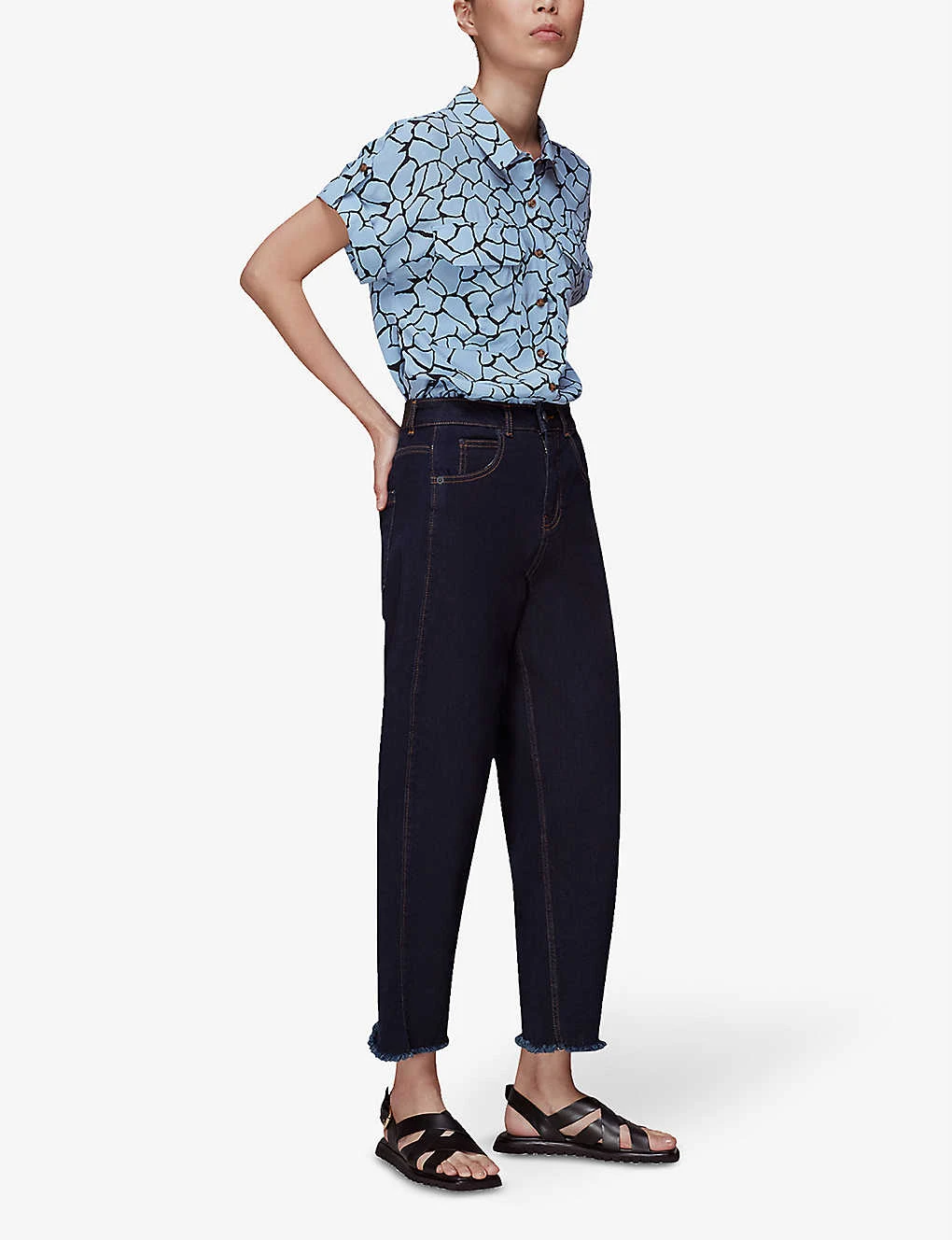 Whistles Giraffe Graphic-print Pocket-detail Woven Shirt 2 Whistles Giraffe Graphic-print Pocket-detail Woven Shirt - Image 2