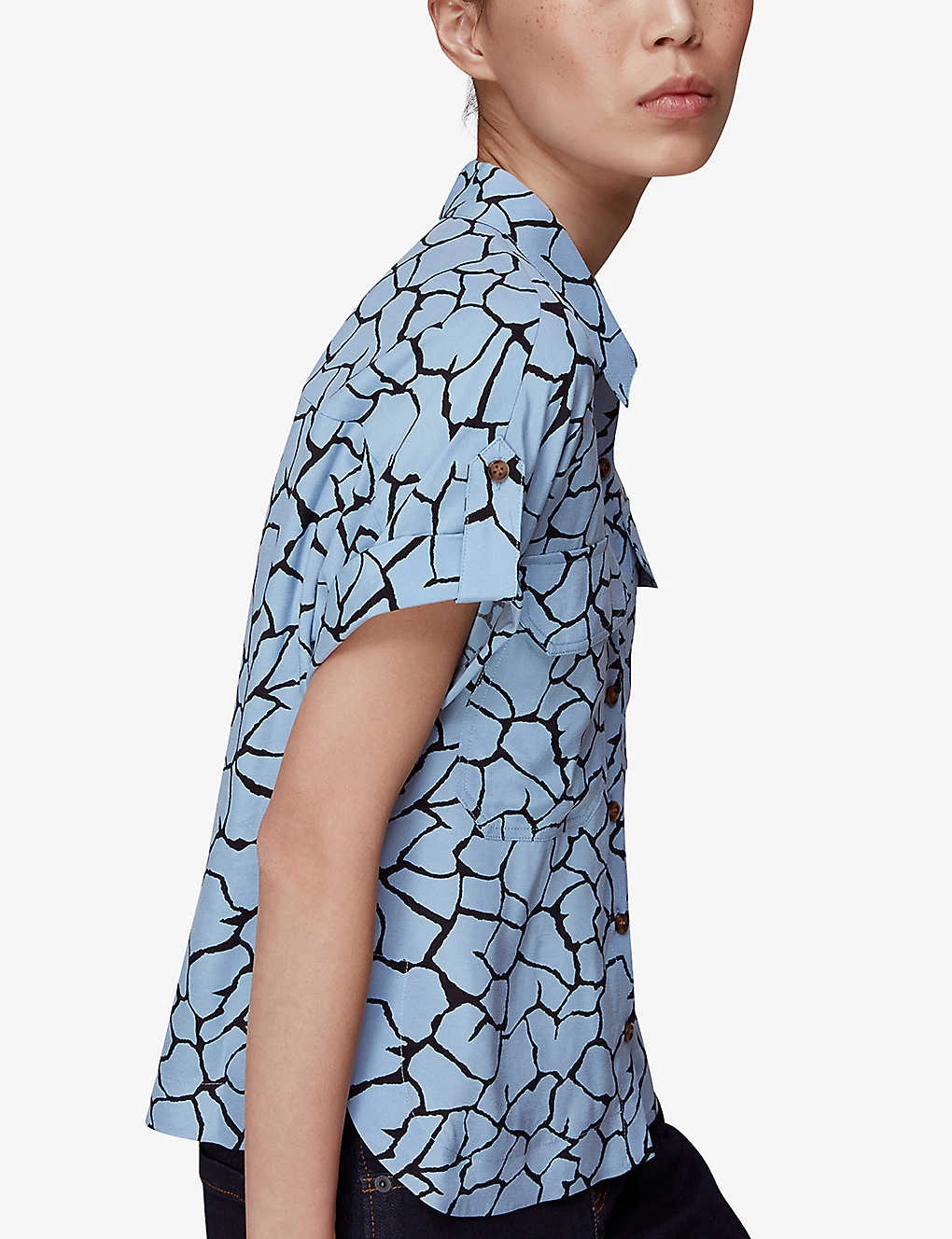 Whistles Giraffe Graphic-print Pocket-detail Woven Shirt 5 Whistles Giraffe Graphic-print Pocket-detail Woven Shirt - Image 5