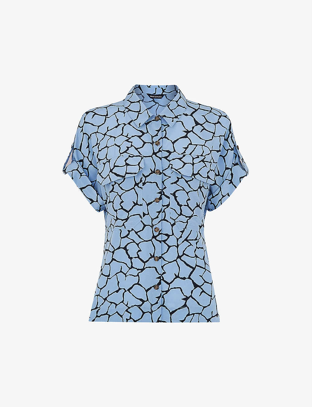 Whistles Giraffe Graphic-print Pocket-detail Woven Shirt 1 Whistles Giraffe Graphic-print Pocket-detail Woven Shirt