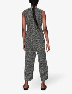 Whistles Josie Spot-print Check Woven Jumpsuit 9 Whistles Josie Spot-print Check Woven Jumpsuit -The Fashion Shop R03907588 BLACK ALT03