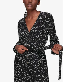 Whistles Lottie Spot-print Wide-leg Woven Jumpsuit 7 Whistles Lottie Spot-print Wide-leg Woven Jumpsuit -The Fashion Shop R03908488 MONOCHROME ALT02