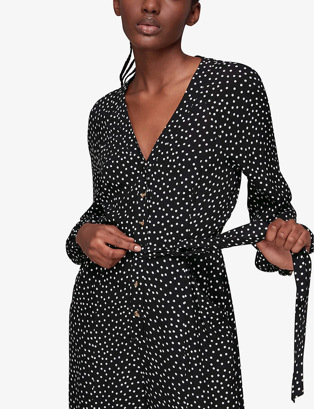 Whistles Lottie Spot-print Wide-leg Woven Jumpsuit 3 Whistles Lottie Spot-print Wide-leg Woven Jumpsuit - Image 3