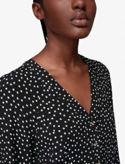 Whistles Lottie Spot-print Wide-leg Woven Jumpsuit 9 Whistles Lottie Spot-print Wide-leg Woven Jumpsuit -The Fashion Shop R03908488 MONOCHROME ALT04