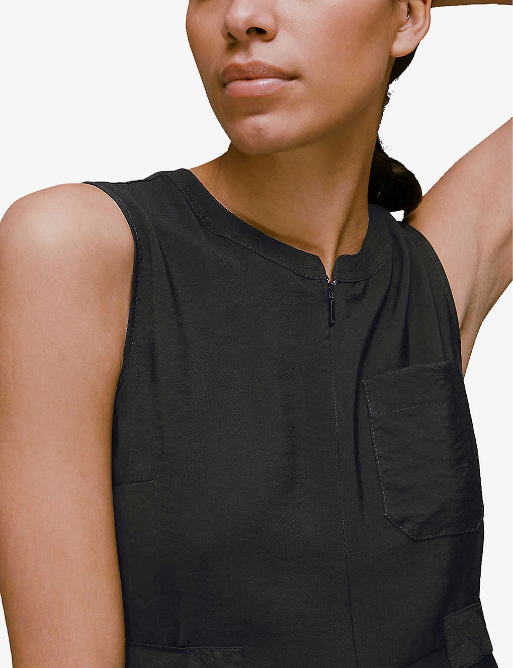 Whistles Josie Zip-front Woven Jumpsuit 4 Whistles Josie Zip-front Woven Jumpsuit - Image 4