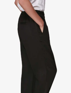 Whistles Tie-hem Relaxed-fit Woven Trousers 9 Whistles Tie-hem Relaxed-fit Woven Trousers -The Fashion Shop R03914776 BLACK ALT04