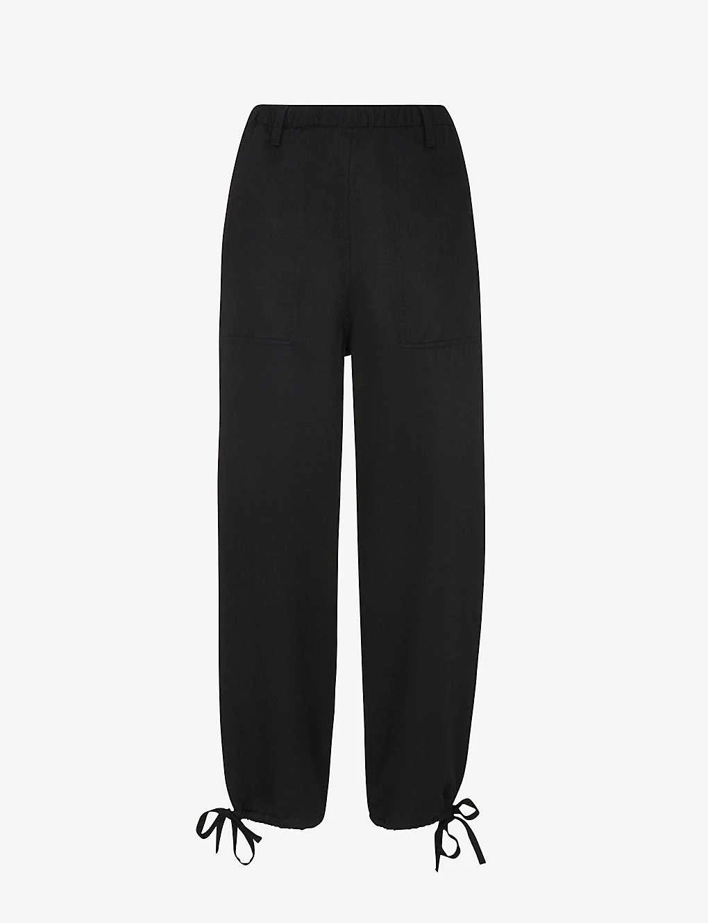 Whistles Tie-hem Relaxed-fit Woven Trousers 1 Whistles Tie-hem Relaxed-fit Woven Trousers