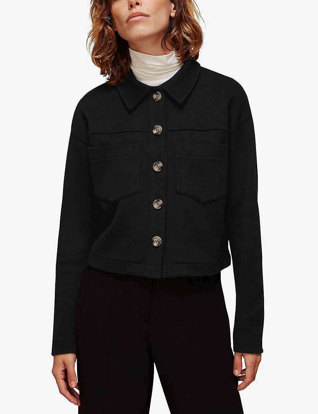 Whistles Utility Button-up Jersey Jacket 3 Whistles Utility Button-up Jersey Jacket - Image 3