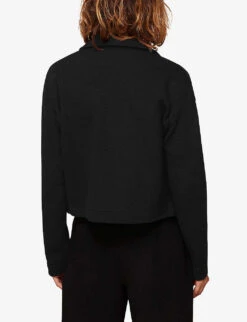 Whistles Utility Button-up Jersey Jacket 8 Whistles Utility Button-up Jersey Jacket -The Fashion Shop R03915270 BLACK ALT03