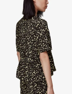 Whistles Hannah Graphic-print Woven Blouse 7 Whistles Hannah Graphic-print Woven Blouse -The Fashion Shop R03917870 BLACK ALT03