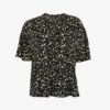 Whistles Hannah Graphic-print Woven Blouse