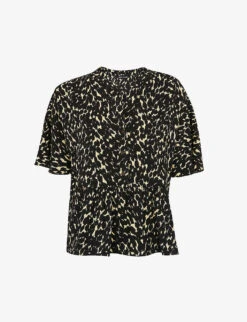Whistles Hannah Graphic-print Woven Blouse