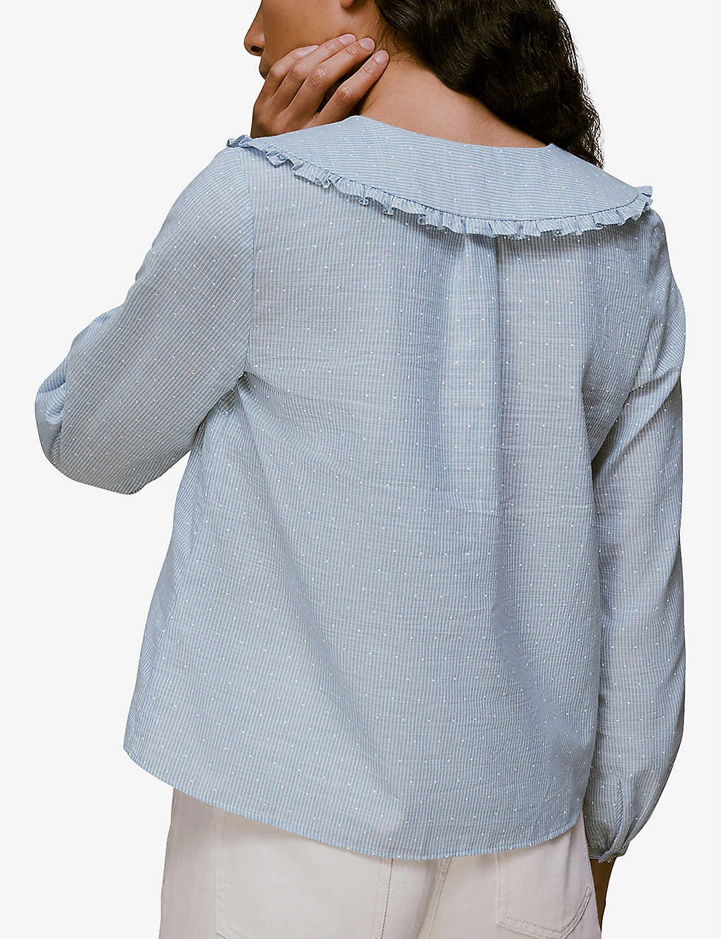 Whistles Oversized-collar Cotton Top 4 Whistles Oversized-collar Cotton Top - Image 4