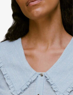 Whistles Oversized-collar Cotton Top 9 Whistles Oversized-collar Cotton Top -The Fashion Shop R03918366 MULTICOLOURED ALT04