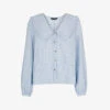 Whistles Oversized-collar Cotton Top