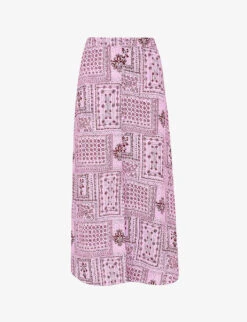Whistles Bandana-print Woven Midi Skirt
