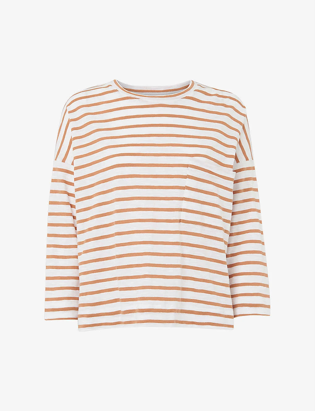 Whistles Striped Cotton-jersey Top 1 Whistles Striped Cotton-jersey Top
