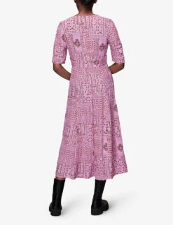 Whistles Neave Bandana-print Crepe Midi Dress 8 Whistles Neave Bandana-print Crepe Midi Dress -The Fashion Shop R03918785 MULTICOLOURED ALT03