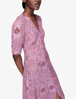 Whistles Neave Bandana-print Crepe Midi Dress 9 Whistles Neave Bandana-print Crepe Midi Dress -The Fashion Shop R03918785 MULTICOLOURED ALT04