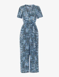 Whistles Jemma Hyena-print Crepe Jumpsuit