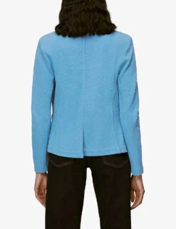 Whistles Slim-fit Cotton Blazer 8 Whistles Slim-fit Cotton Blazer -The Fashion Shop R03919191 BLUE ALT03