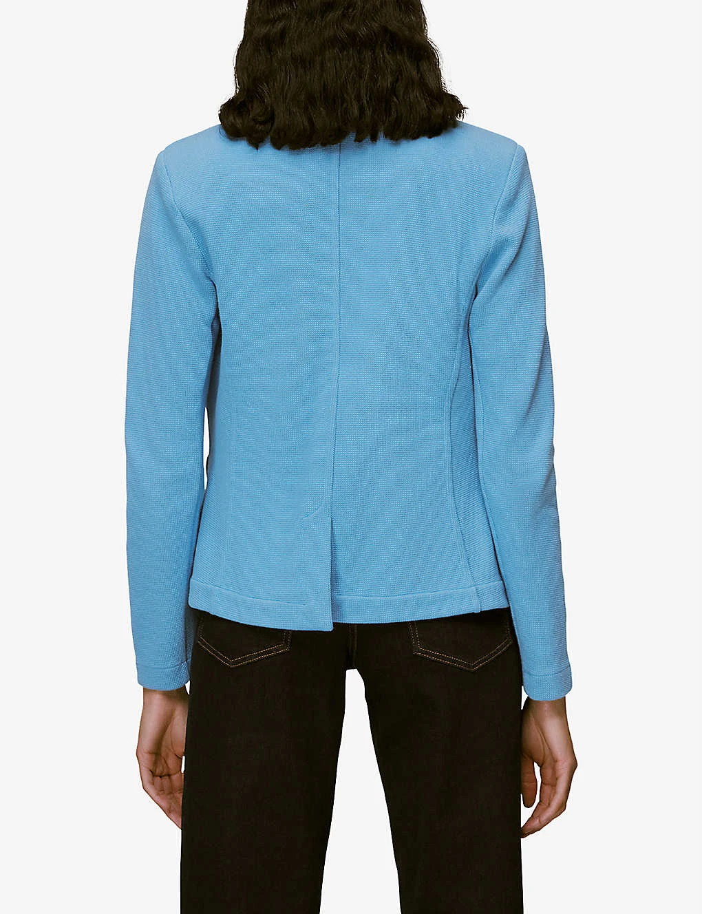 Whistles Slim-fit Cotton Blazer 4 Whistles Slim-fit Cotton Blazer - Image 4