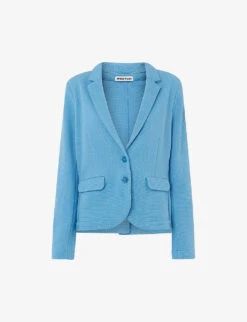 Whistles Slim-fit Cotton Blazer