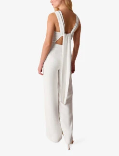Whistles Thelma Wide-leg Woven Wedding Jumpsuit 9 Whistles Thelma Wide-leg Woven Wedding Jumpsuit -The Fashion Shop R03920210 CREAM ALT03