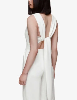 Whistles Thelma Wide-leg Woven Wedding Jumpsuit 11 Whistles Thelma Wide-leg Woven Wedding Jumpsuit -The Fashion Shop R03920210 CREAM ALT05