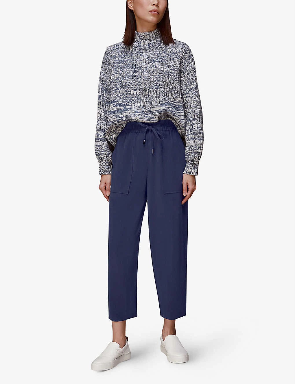 Whistles Madison Elasticated-waist Pocket-detail Woven Trousers 2 Whistles Madison Elasticated-waist Pocket-detail Woven Trousers - Image 2