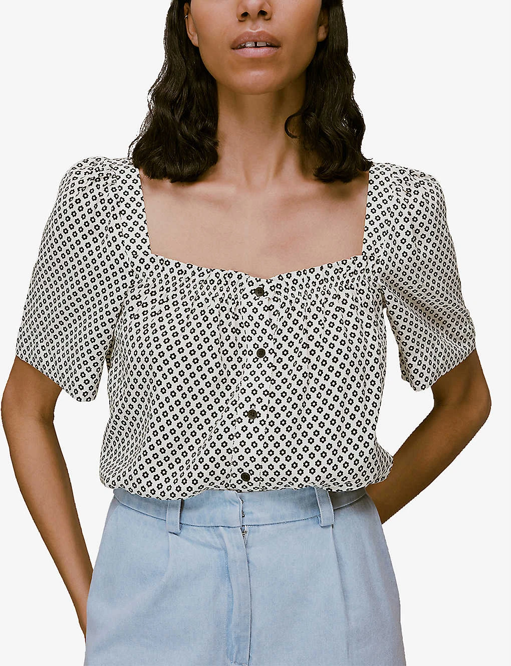 Whistles Tia Daisy-print Woven Blouse 3 Whistles Tia Daisy-print Woven Blouse - Image 3