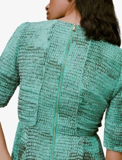 Whistles Dobby Snake-print Chiffon Maxi Dress -The Fashion Shop R03928147 MULTICOLOURED ALT05