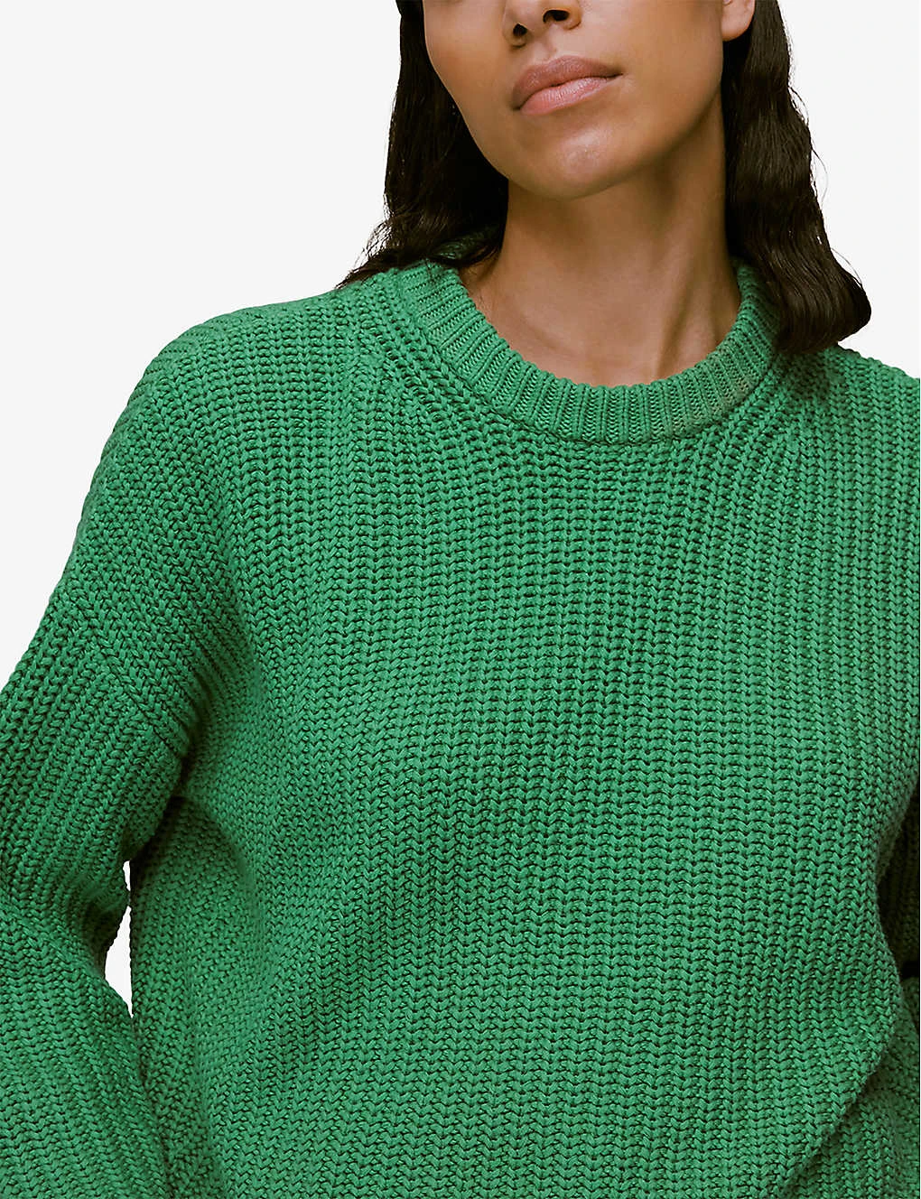 Whistles Pria Chunky Knit Cotton Jumper 5 Whistles Pria Chunky Knit Cotton Jumper - Image 5