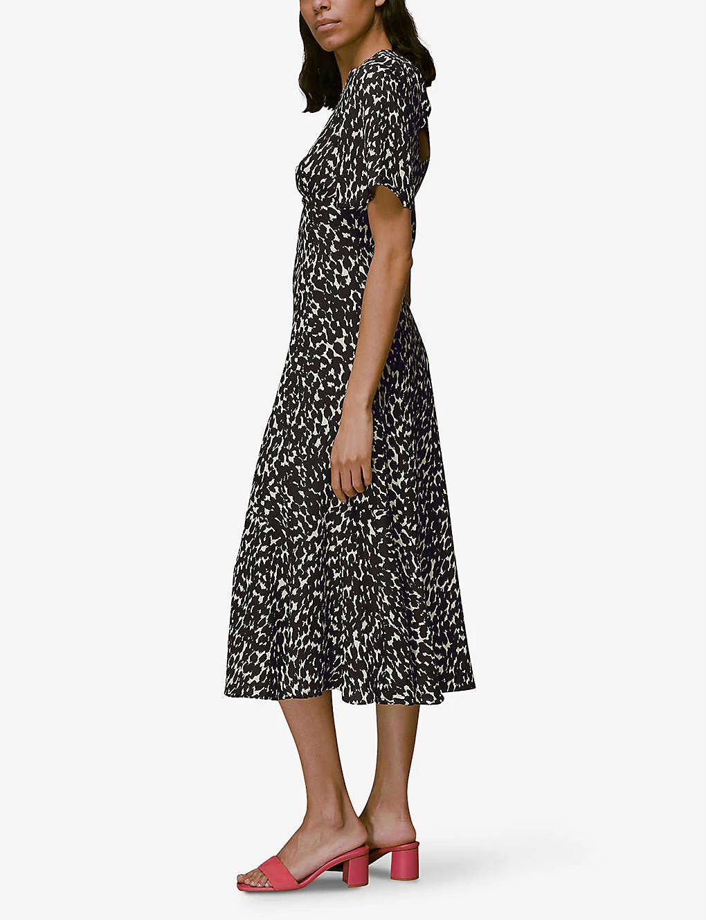 Whistles Alana Printed Recycled-polyester Midi Dress 3 Whistles Alana Printed Recycled-polyester Midi Dress - Image 3