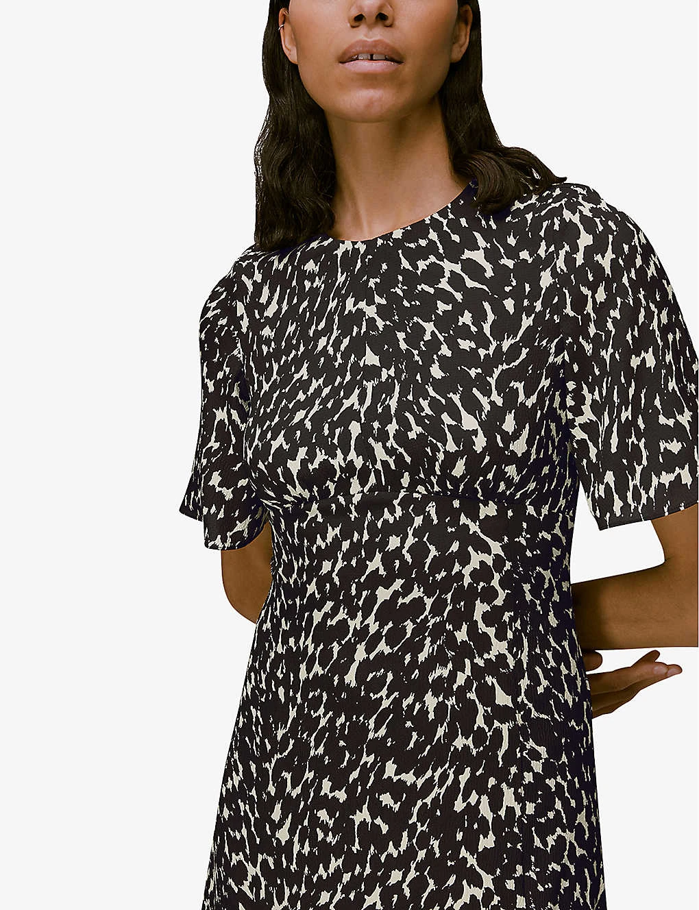 Whistles Alana Printed Recycled-polyester Midi Dress 5 Whistles Alana Printed Recycled-polyester Midi Dress - Image 5
