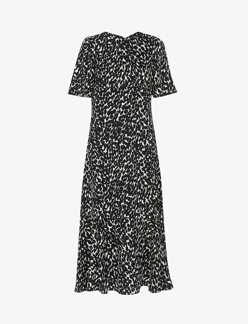 Whistles Alana Printed Recycled-polyester Midi Dress 1 Whistles Alana Printed Recycled-polyester Midi Dress