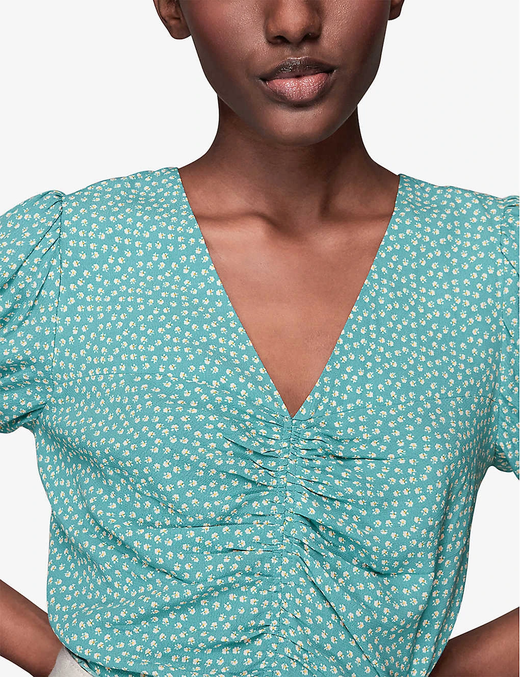 Whistles Ditsy Floral Print Crepe Top 3 Whistles Ditsy Floral Print Crepe Top - Image 3