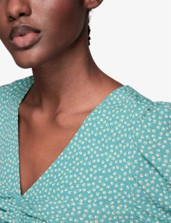 Whistles Ditsy Floral Print Crepe Top 9 Whistles Ditsy Floral Print Crepe Top -The Fashion Shop R03929569 MULTICOLOURED ALT04